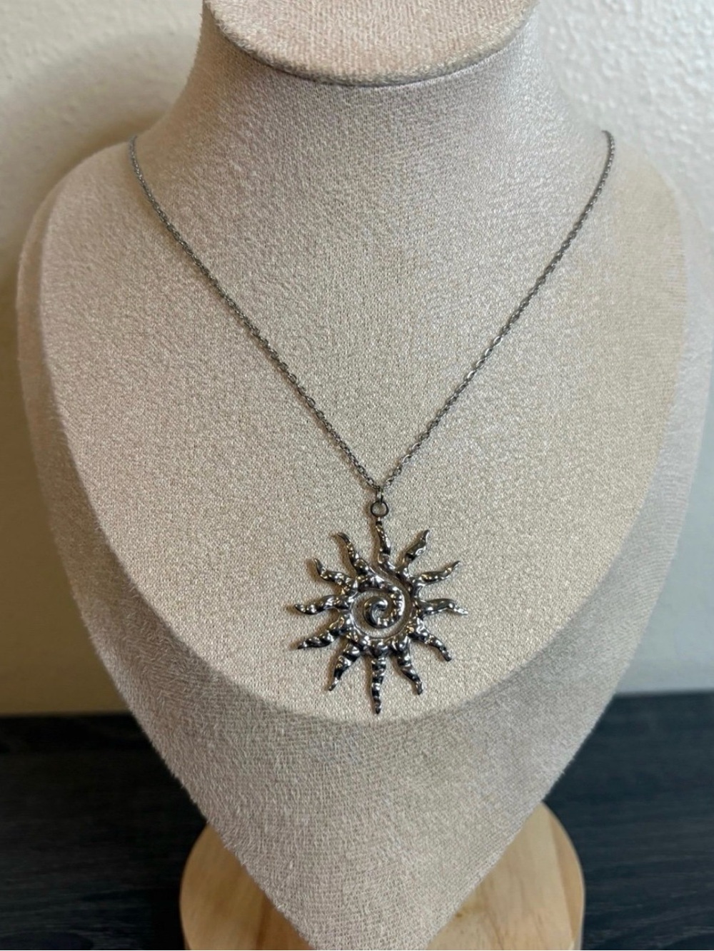 Handmade Silver Sun Necklace | Waterproof & Tarnish Resistant